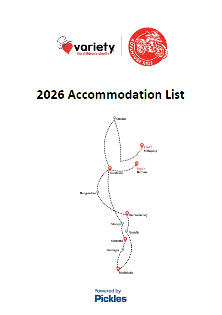 2026 Adventure Ride Accommodation List